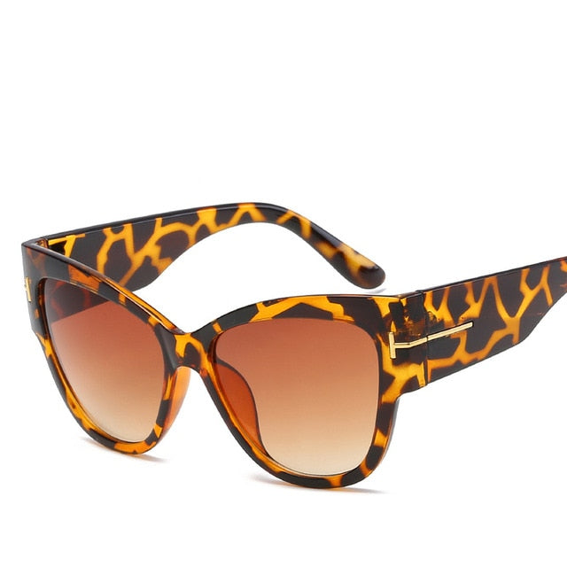 Retro Cat Eye Wood Grain Sunglass