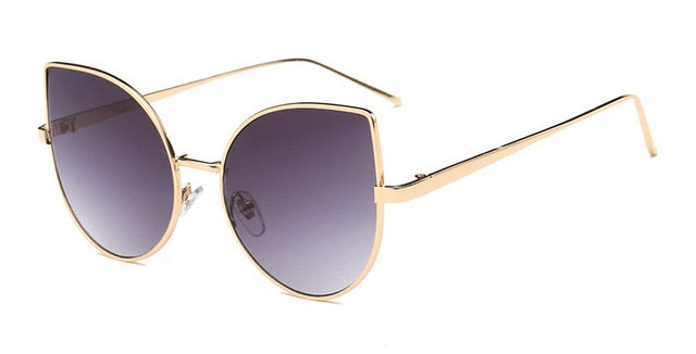 Gold Mirror Cat Eye Sunglass