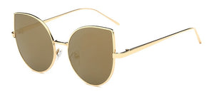 Gold Mirror Cat Eye Sunglass