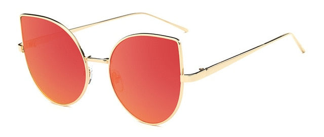 Gold Mirror Cat Eye Sunglass