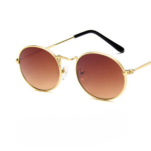 Retro Red Oval Sunglass