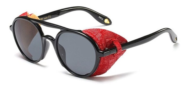 Retro Gothic Leather Sunglass
