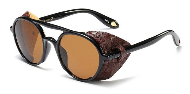 Retro Gothic Leather Sunglass