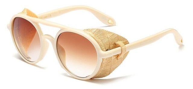 Retro Gothic Leather Sunglass
