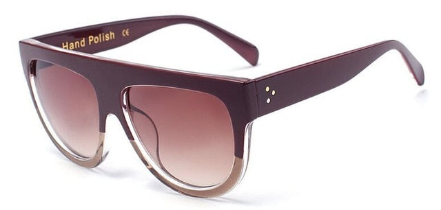 Rivet Shades Flat Oversize Sunglass