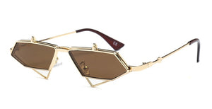 Small Clip on Sunglasses Cat Eye Vintage Triangle