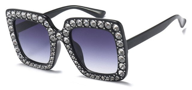 Rhinestone Square Sunglass